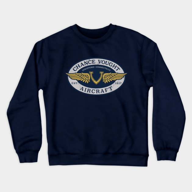 Vought Aircraft Logo Crewneck Sweatshirt by 909 Apparel